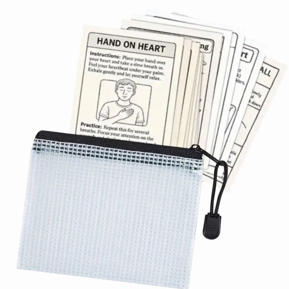 Somatic Coping Skills Card Set + Waterproof Zipper Pouch
